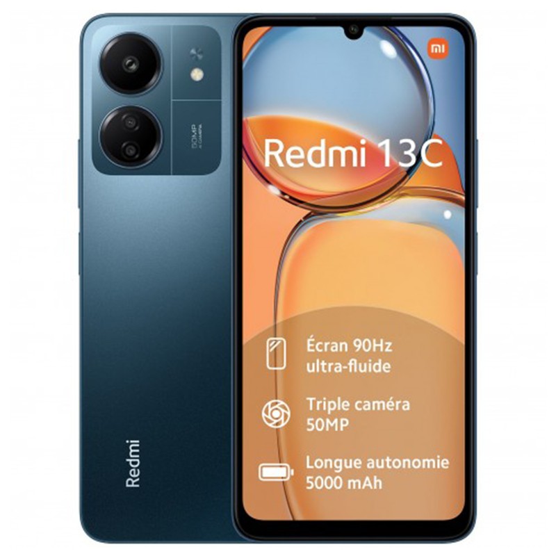 Xiaomi Redmi 13C - Couleur bleu disponible chez MTS Plus Tunisie