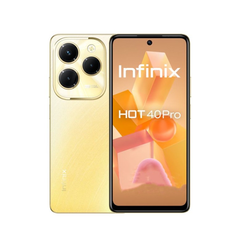 Infinix Hot 40 Pro -- couleur gold disponible chez MTS Plus Tunisie