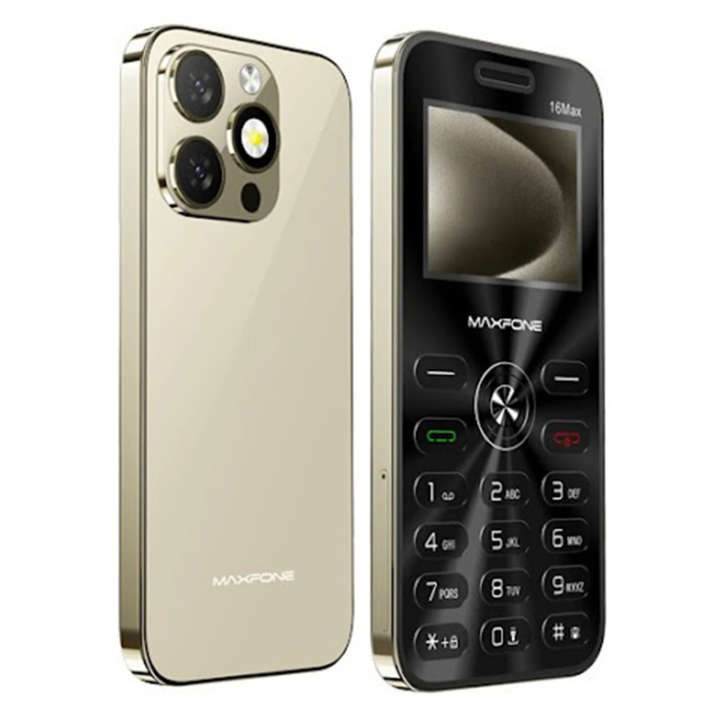 Téléphone portable Maxfone 16 Max est disponible chez MTS PLUS. Couleur: Gold