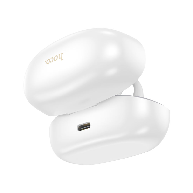 Écouteurs sans fil Bluetooth Hoco EW57 à clip d'oreille-White est disponible chez MTS PLUS Tunisie.