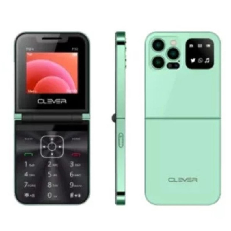 Téléphone portable Clever F10 vert  est disponible chez MTS PLUS Tunisie.